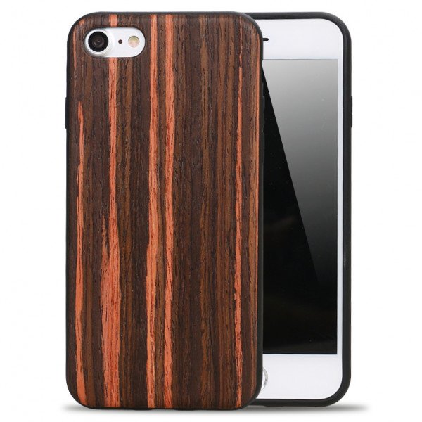 Wholesale iPhone 7 Plus Wood Armor Hybrid Case (Design 1)